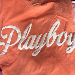 PLAYBOY Coral and White Logo Tee